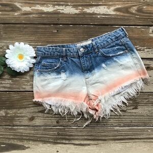 Free People Die Dyed Ombré Shorts Size 25